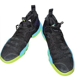 Adidas Black and Neon Green Athletic Sneakers